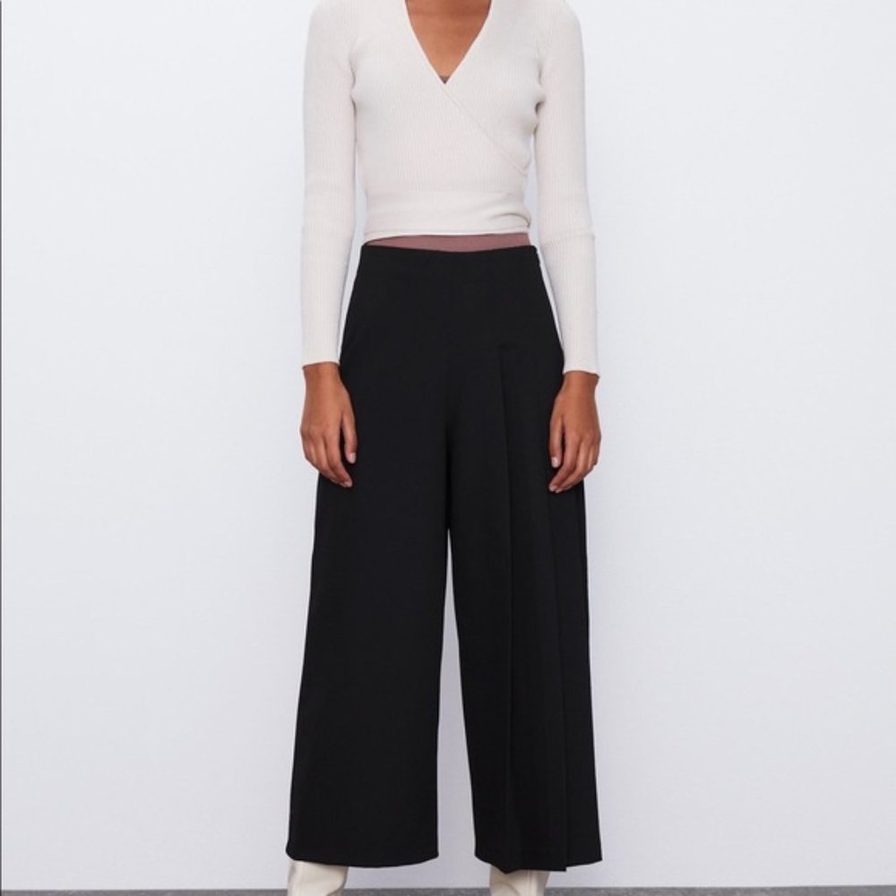 Zara Black Wide Leg Pants